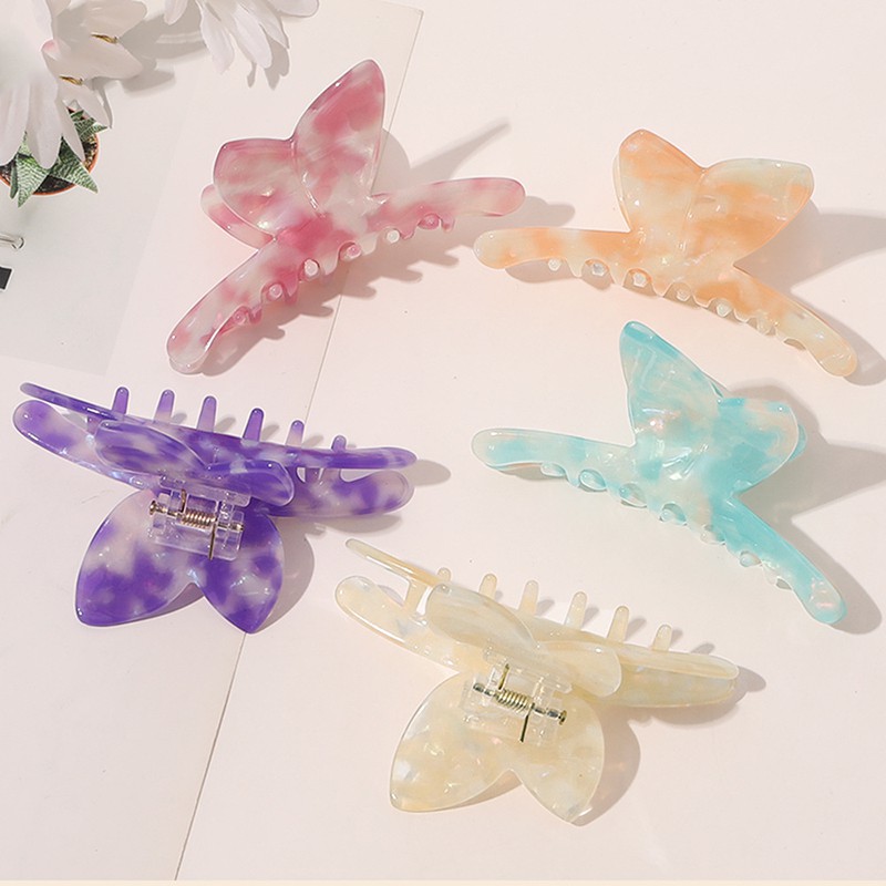 Kẹp Bấu Tóc Acetate Hình Bướm Vintage Cho Nữ