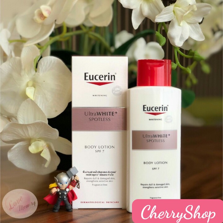 🌼Sữa Dưỡng Thể Trắng Da Eucerin White Therapy Body Lotion SPF7, Cho Da Nhạy Cảm (250ml)