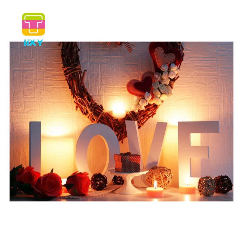 COD QRJ-19 Valentine's Day Photography Backdrops Love Heart Decor I2VN