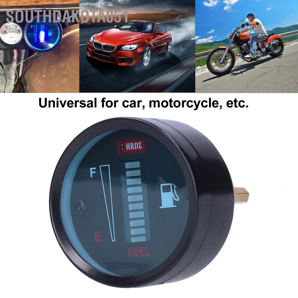 Hàng Sẵn Đồng Hồ Đo Nhiên Liệu 52mm 12V chuyên dụng Cho Xe Máy xe hơi【Southdakota051】