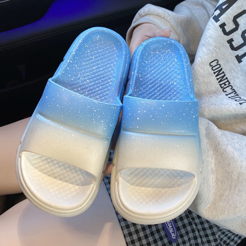 Oeggeo shop Dép Đế Dày Màu Gradient Cho Nam Và Nữ