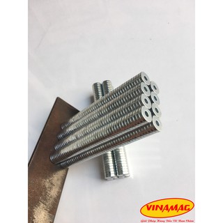 Bộ 100 viên Ø 12x2mm lỗ tròn M4 nam châm trắng lực từ cực mạnh