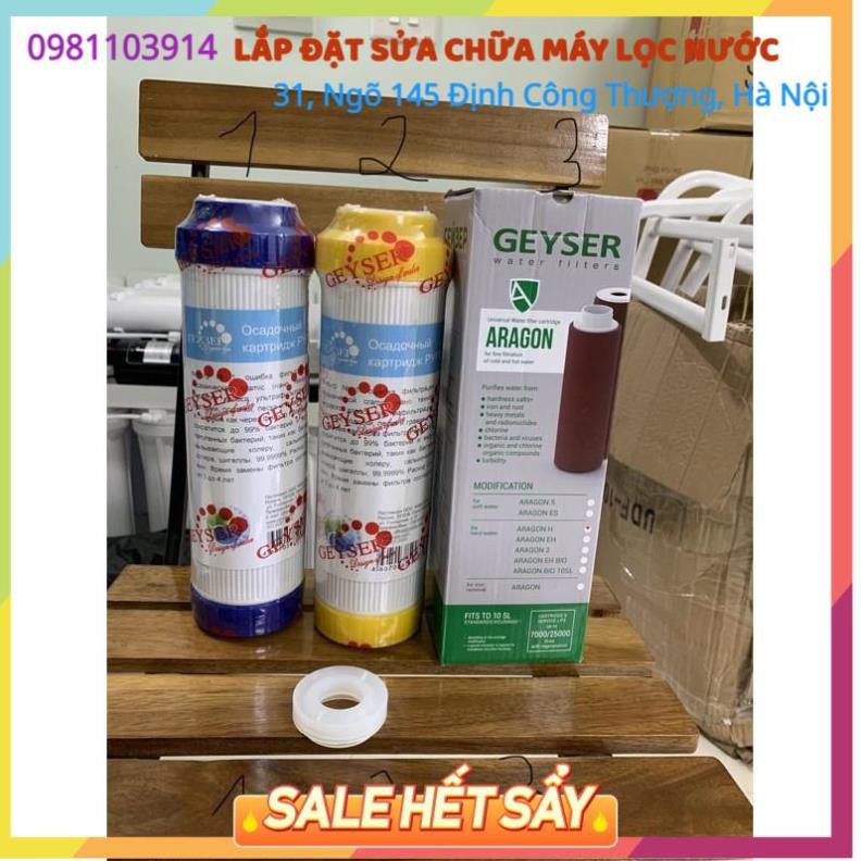 Lõi Lọc  Số 123 Geyser NaNo 👉 Bộ 3 Lõi Lọc Số 123 Dành Cho Máy Không Nước Thải Không Điện, Bộ Lọc Máy Kiềm