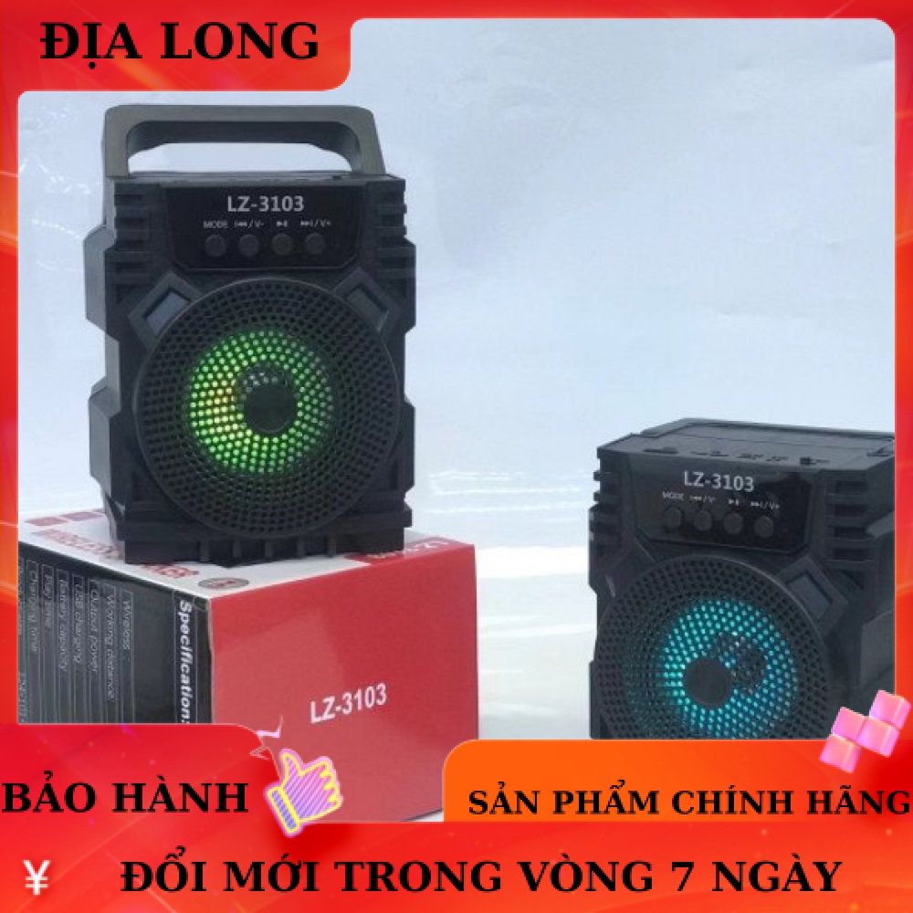 [Xả hàng nghỉ tết] Loa Bluetooth LZ-3103 Không Dây Bản Nâng Cấp Âm Thanh Hay, Pin Trâu Chống Nước IPX7 Bảo Hành 12 Tháng