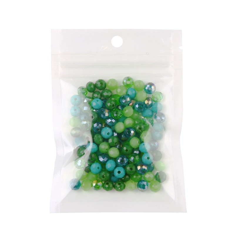Bộ 100 hạt pha lê 6x4mm làm trang sức thủ công