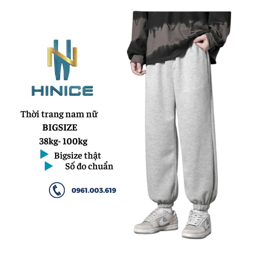 40-100kg Quần jogger nam nữ ống rộng unisex bo gấu bigsize thu đông basic pants NHIỀU MÀU(lai thun)