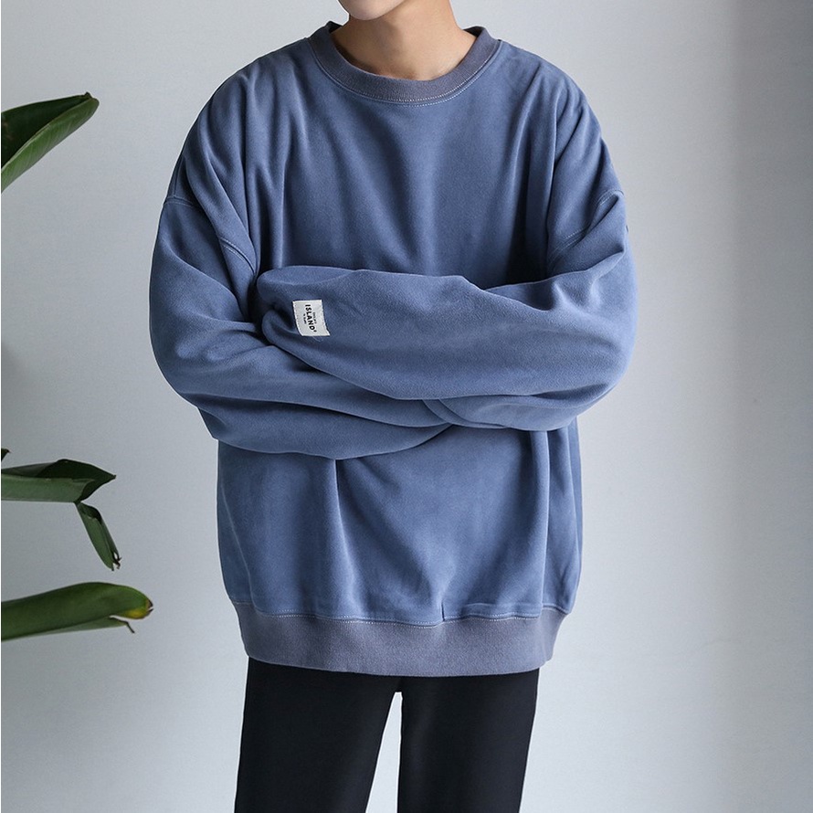 Áo sweater unisex tay dài dáng suông rộng từ M đến 3XL ̣̣̣(40kg đến 90kg - 100kg) , áo nỉ bông nam nữ