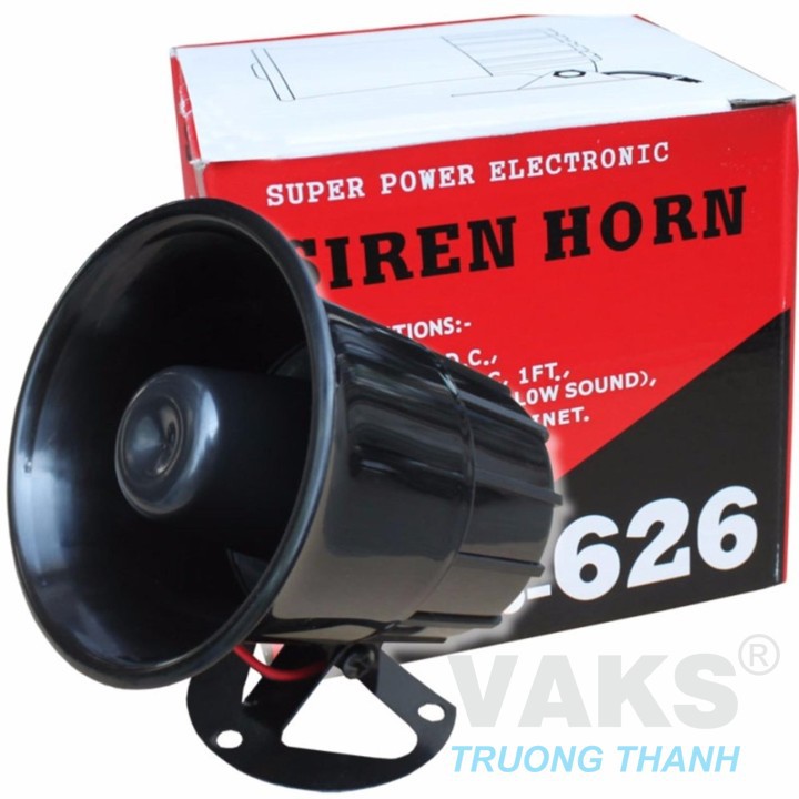Loa còi hụ báo động 1 kiểu chuông ES-626, 12V DC, 220V