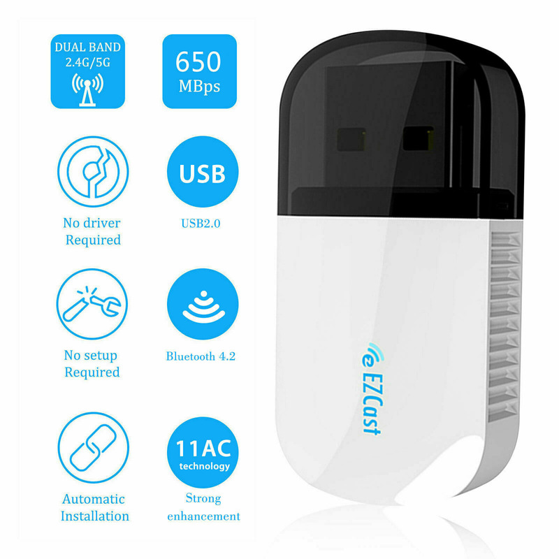 Usb Wifi Mini 650mbps Windows Mac Linux 2.4g / 5g