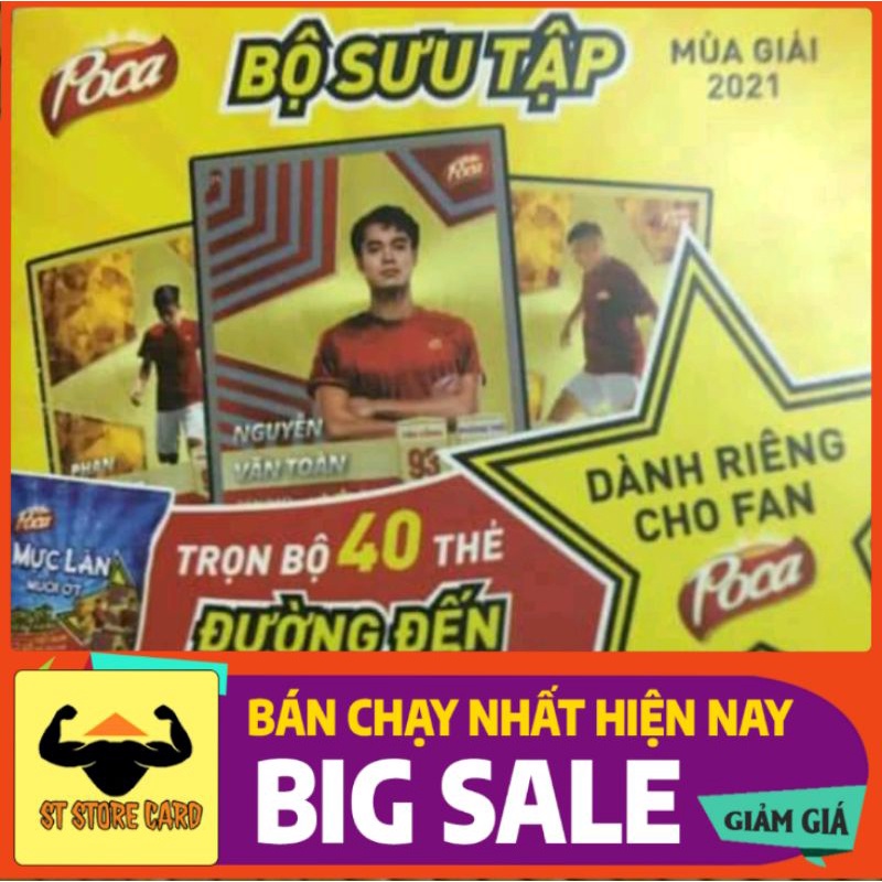 Thẻ cầu thủ bóng đá Poca VN nguyên seal chính hãng 2020/21
