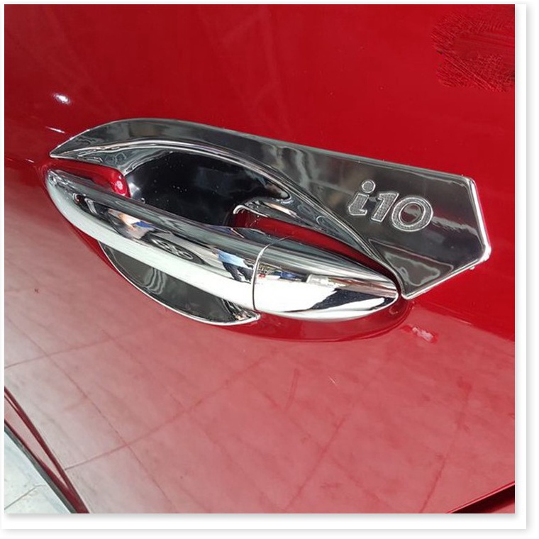 Ốp tay nắm, hõm cửa xe Huyndai I10 2021-2022 from mới, mạ crom cao cấp