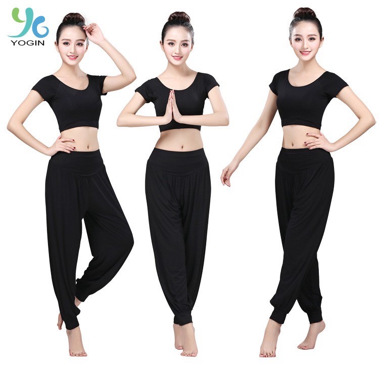 Bộ đồ tập Yoga Alibaba múa bụng YSM01 cực đẹp - Vải thun co dãn 4 chiều