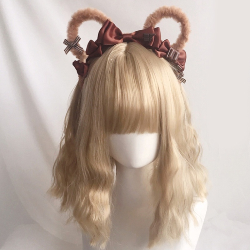 Băng Đô Tai Gấu Bông Phong Cách Lolita Đáng Yêu