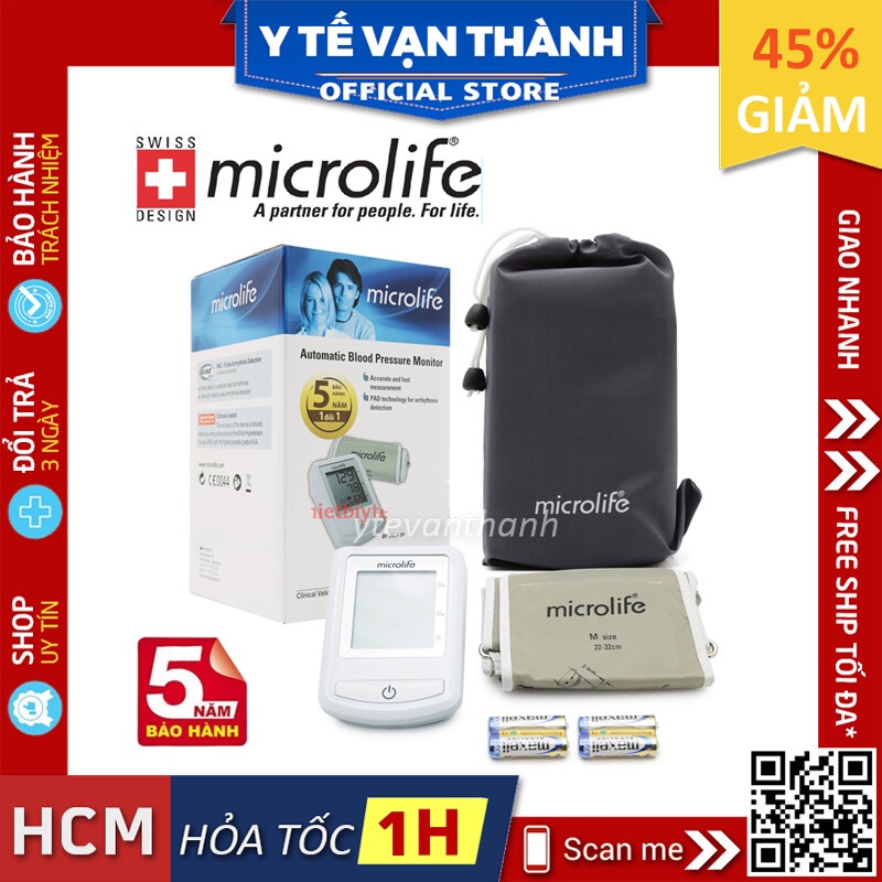 ✅ [Chính Hãng HCM] Máy Đo Huyết Áp Bắp Tay: Microlife BP 3NZ1-1P (BH 5 Năm 1 đổi 1) -VT0517