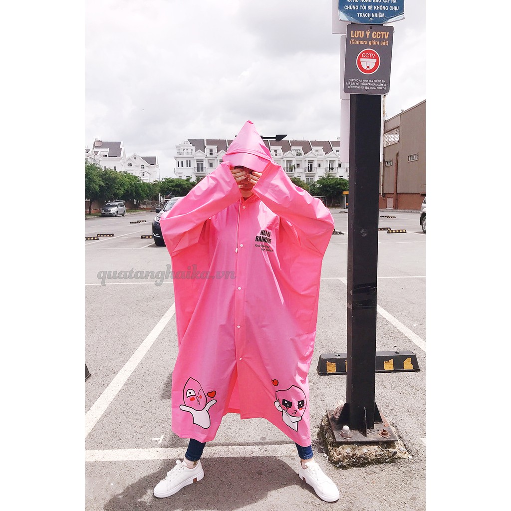 Xưởng Áo mưa Măng Tô dây kéo  Bé Đào-Gấu Brown HOẠT HÌNH CUTE-Chất liệu nhựa PVC siêu bền CAO CẤP ĐÀI LOAN.