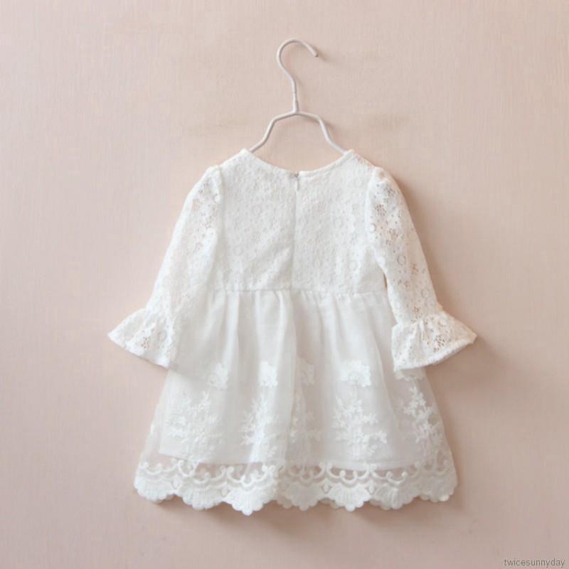 Đầm babydoll phối tay loe đáng yêu cho bé gái