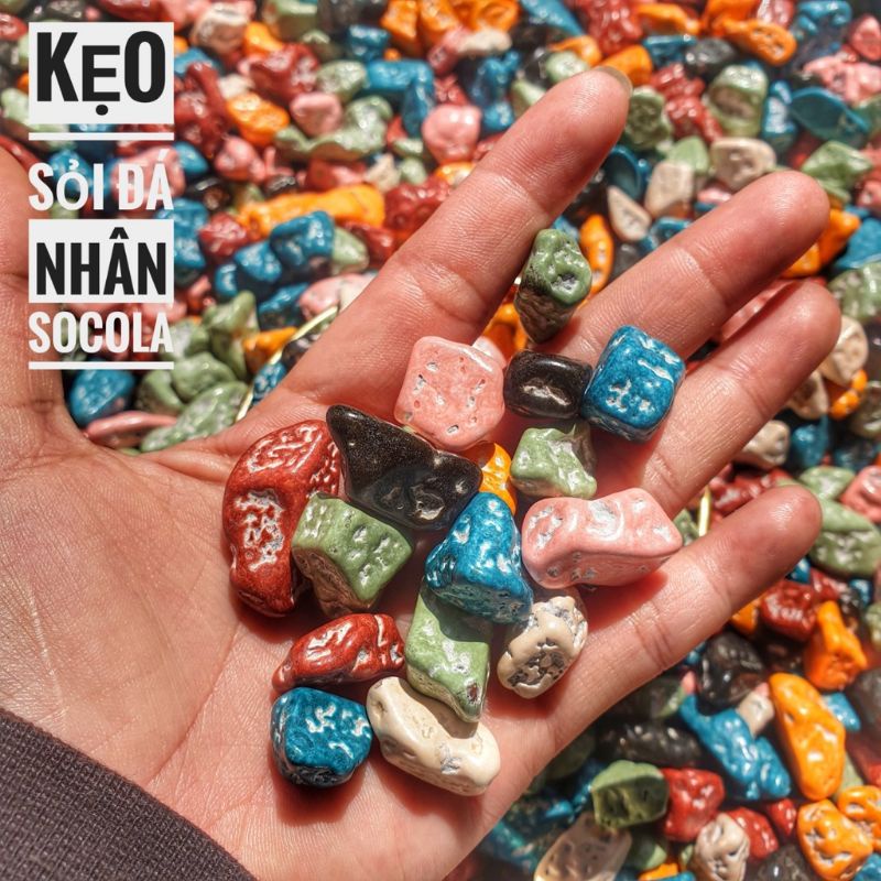 KẸO SỎI ĐÁ NHÂN SOCOLA HŨ 500GR - ĂN VẶT TUỔI THƠ - Lùn Con Food