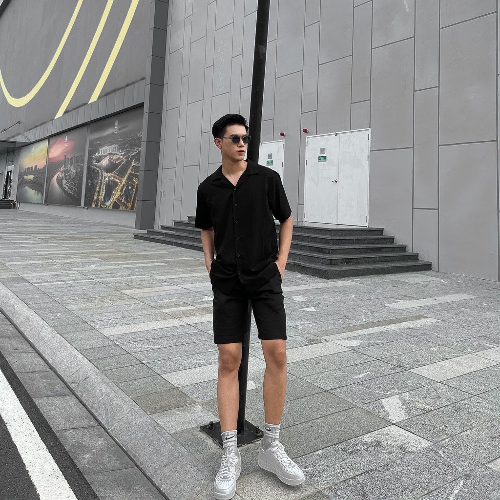 Áo sơ mi nam vải đũi thoáng mát không nhăn form regular sơ mi cộc tay basic Dành Cho Nam Và Nữ Mina-Fashion Titi-Fashion