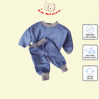 Bộ nỉ bông cho bé trai bé gái, bộ nỉ bông cực ấm cho bé - Ỉn Store