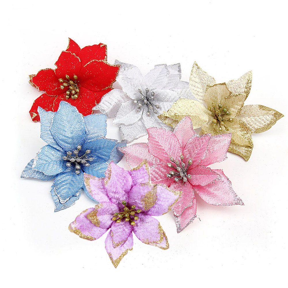 Set 8 Phụ Kiện Trang Trí Giáng Sinh / Đám Cưới Lấp Lánh 13cm DIY