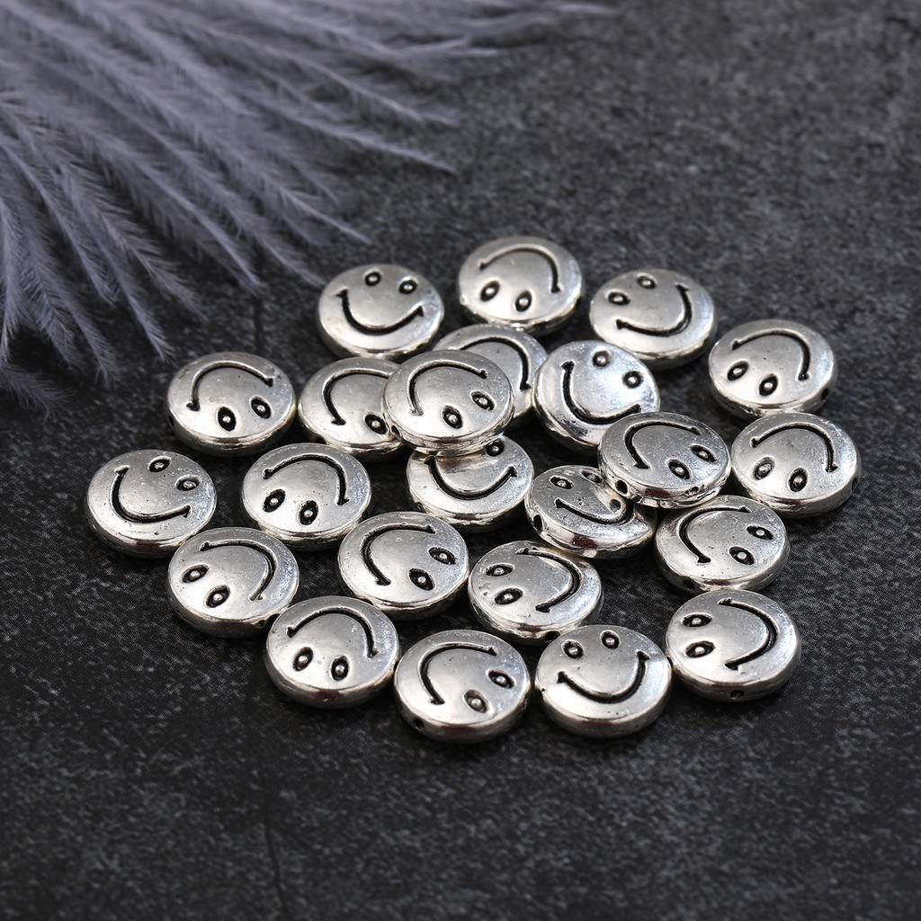 Bộ 10 hạt xâu chuỗi tròn hình mặt cười có lỗ làm đồ thủ công diy | BigBuy360 - bigbuy360.vn