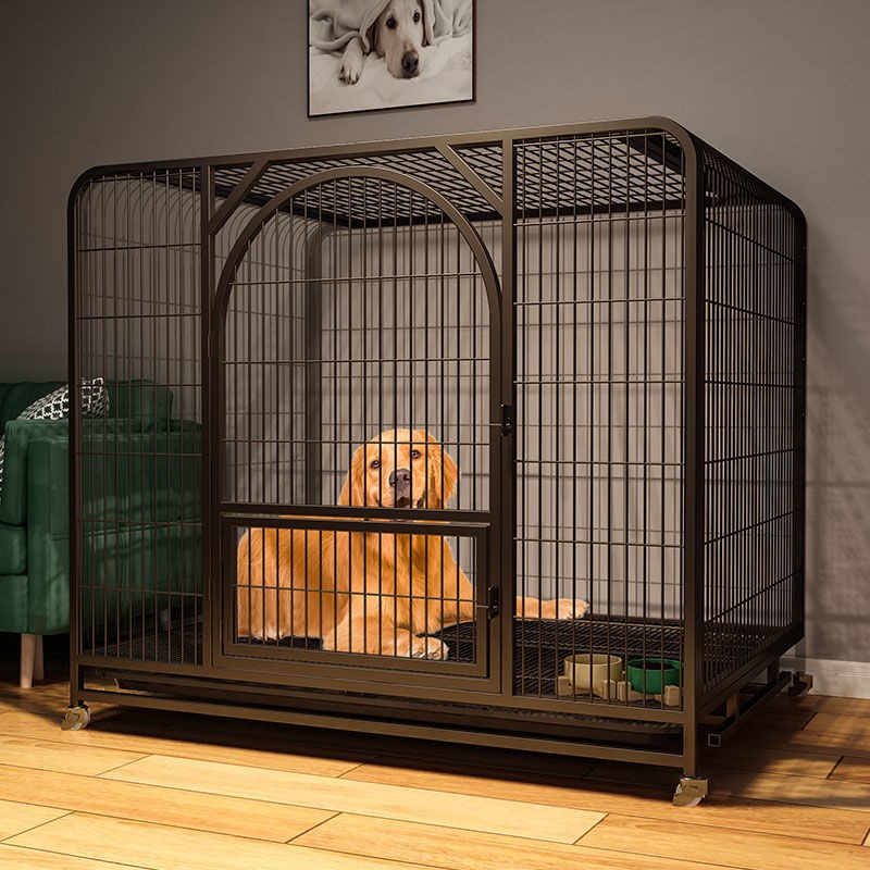 Chuồng cho chó Con lớn nhỏ và trung bình Vật nuôi Golden Retriever Corgi Quá khổ với nhà vệ sinh Hàng rào ngăn cách tron