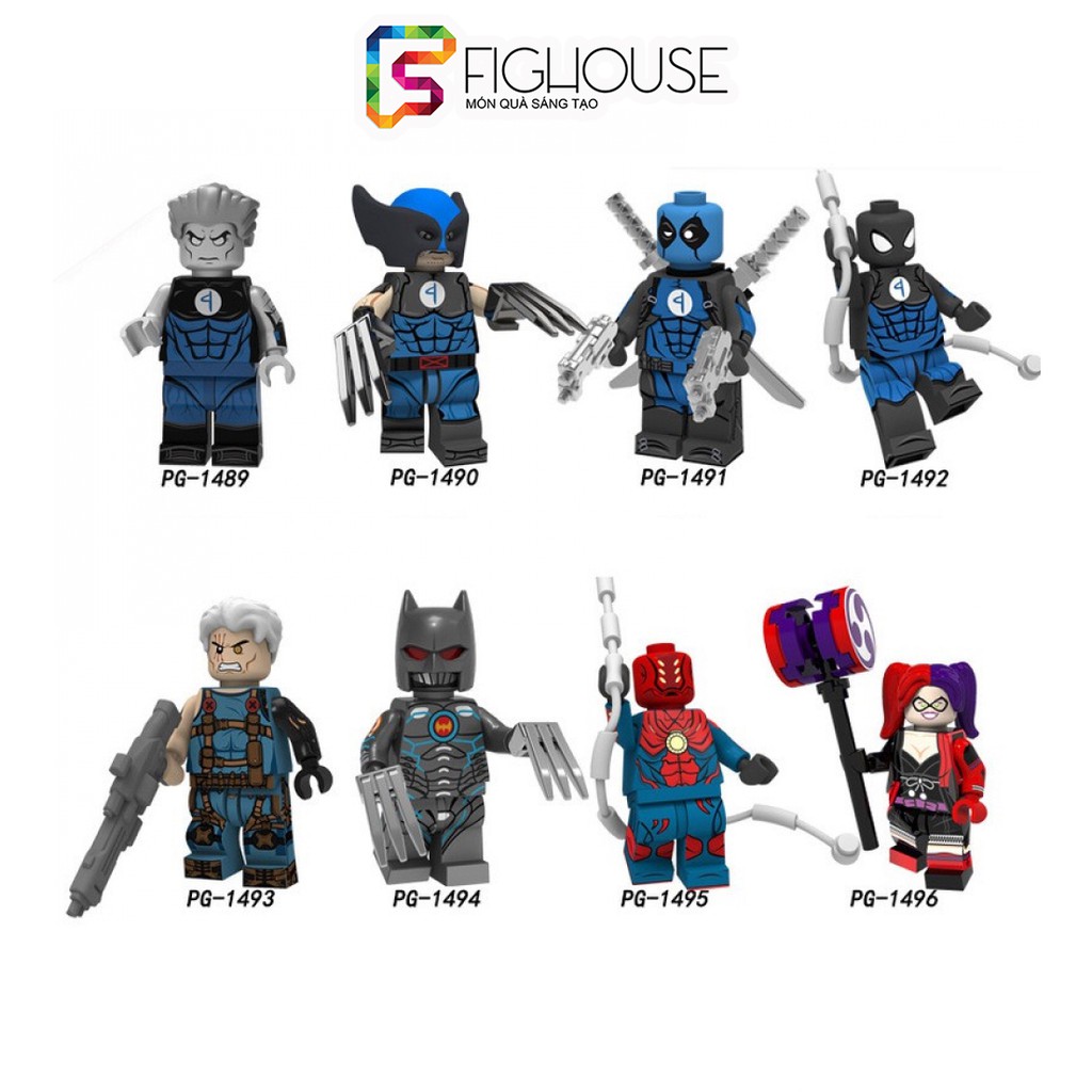 Xếp Hình Minifigures Fantastic Four Team, Murder Machine, Marvel &amp; DC - Đồ Chơi Lắp Ráp non-lego PG8180 [B4]