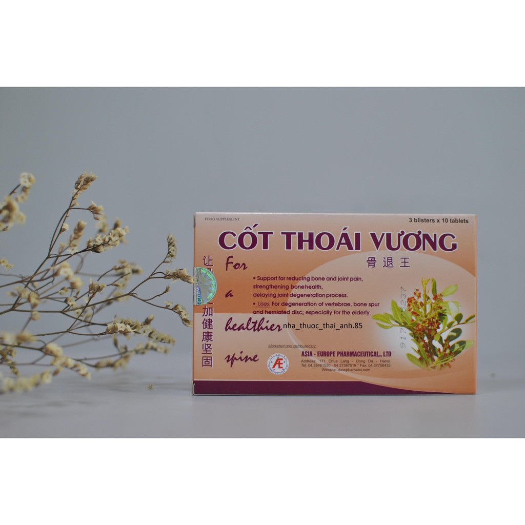 CỐT THOÁI VƯƠNG SẢN PHẨM HỖ TRỢ GIẢM ĐAU XƯƠNG KHỚP, BỔ KHỚP