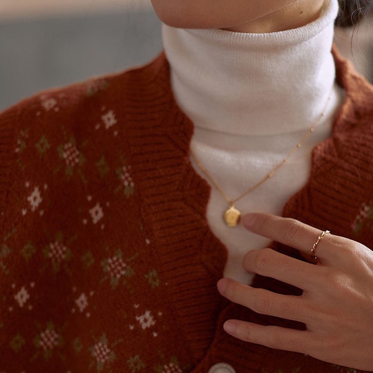 Áo khoác cardigan dệt kim không tay cổ v cổ điển cho nữ