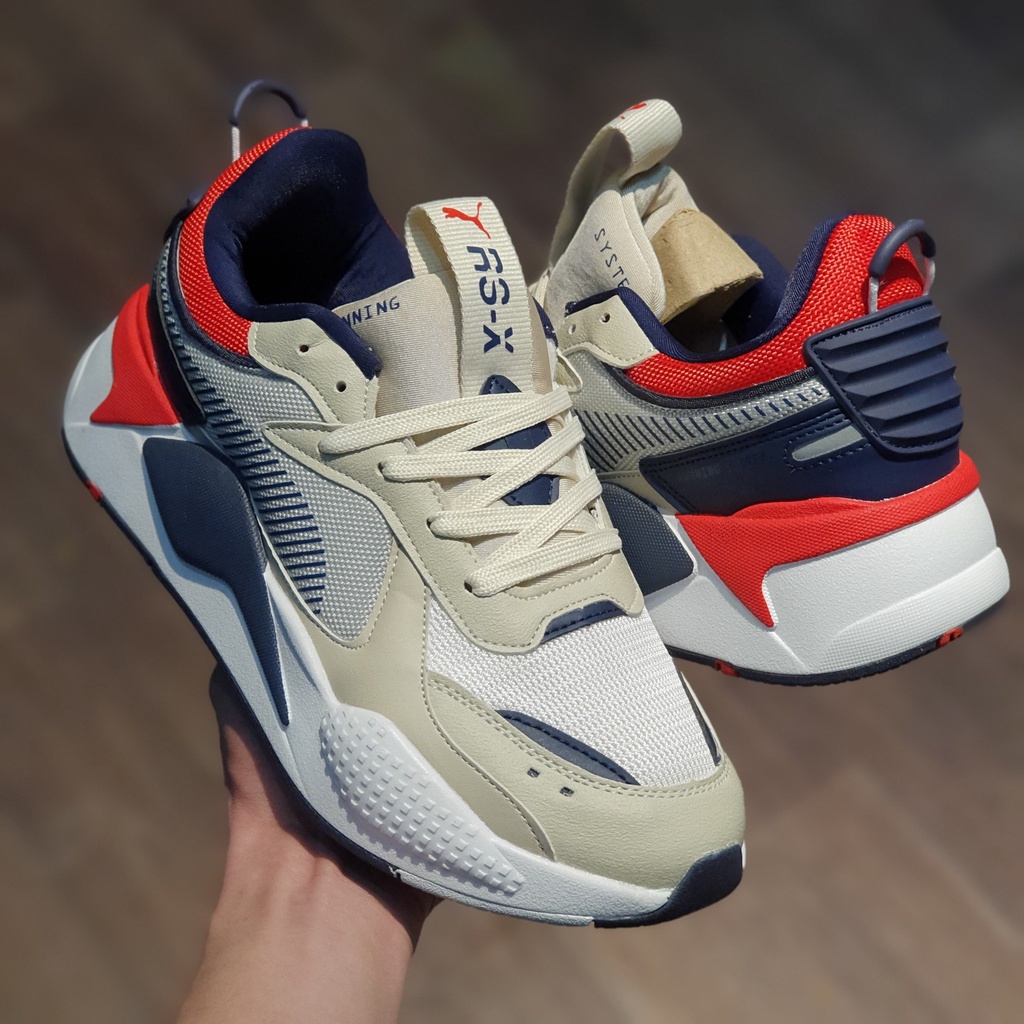 GIày Sneaker Pumma Rsx kem đỏ