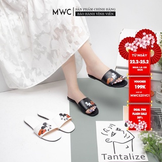 Dép Nữ MWC Quai Ngang In Hình Mickey Trẻ Trung NUDE- 3330