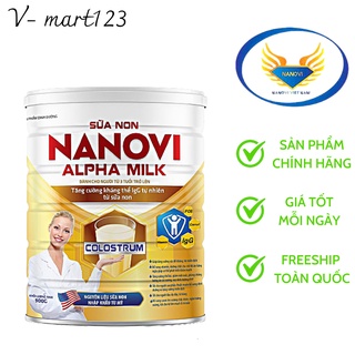 1 hộp sữa non nanovi alpha milk 900g, tăng sức đề kháng, bổ sung dinh dưỡng sức khỏe cho cả nhà..