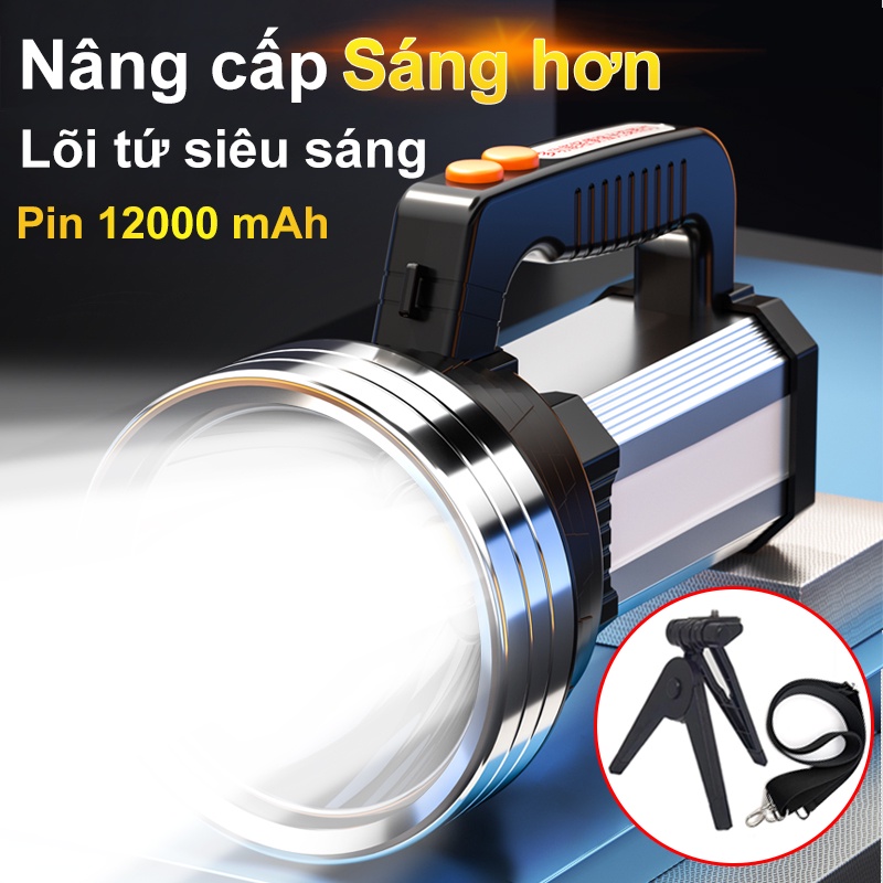 Đèn pin cầm tay siêu sáng 7000Lm 4 pin 12000m