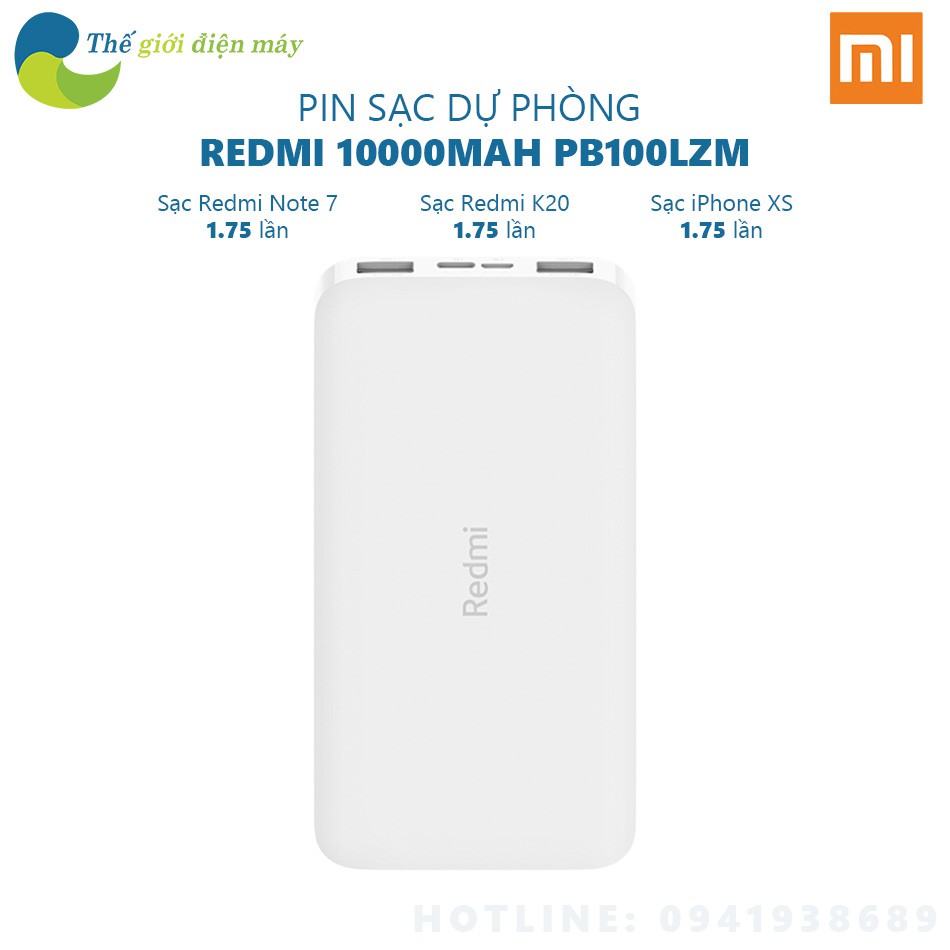 [Mã ELMS5 giảm 7% đơn 300k] Pin sạc dự phòng 20000mAh Redmi PB200LZM