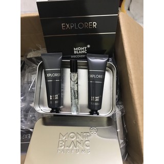 [Set 3 chai] Nước Hoa Nam Mini Mont Blanc Explorer 3pcs (Nước hoa bỏ túi 7.5ml + Dưỡng 30ml + Lotion nước hoa 30ml)