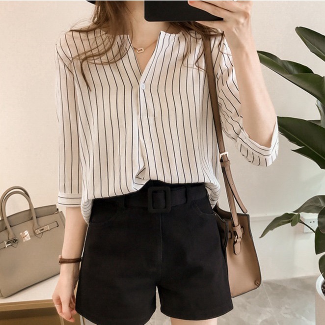 Sơ mi kẻ sọc nữ sm05
