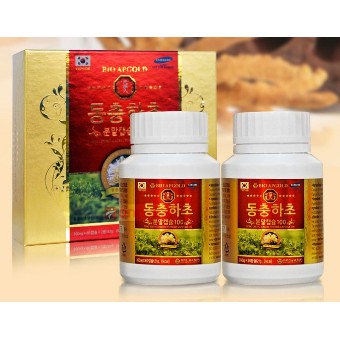 Viên Đông Trùng Hạ thảo Bio Hàn Quốc Hộp 2 lọ 120 viên
