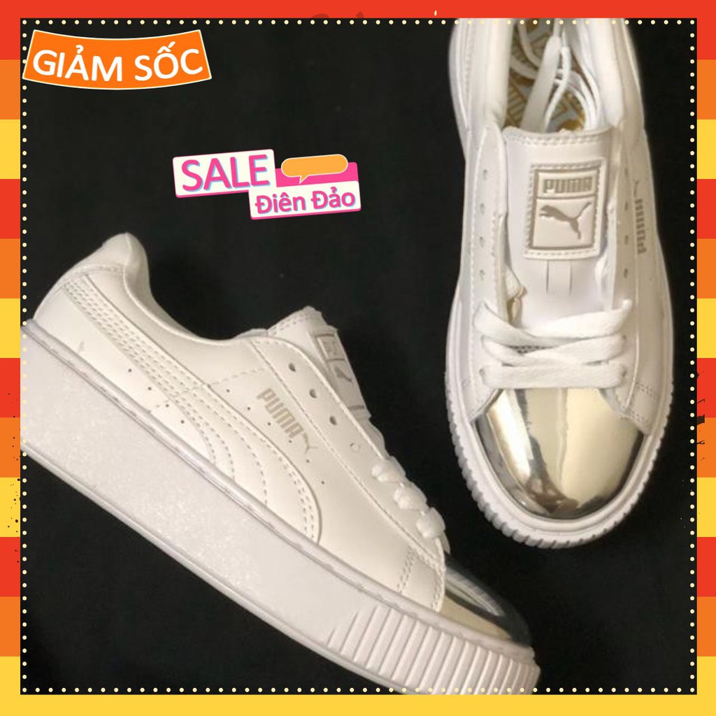 [Hot Trend]🔥𝐒𝐢ê𝐮 𝐑ẻ🔥 Giày Thể Thao Nữ puma mũi bạc bóng cao cấp