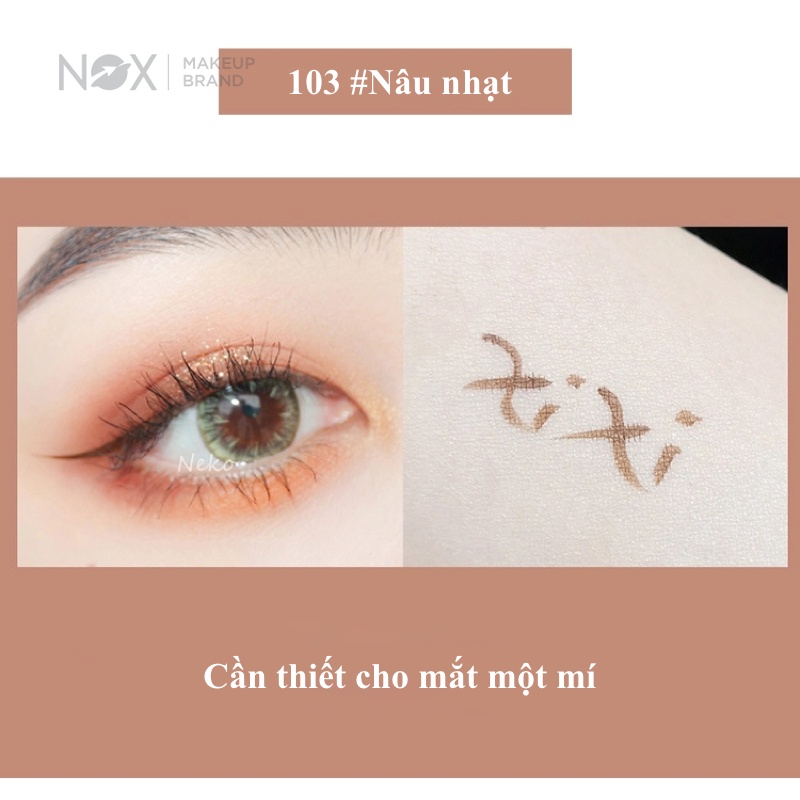 Bút kẻ mắt nước NOX chống thấm nước chống nhòe lâu trôi nhiều màu sắc tùy chọn 1.2ml