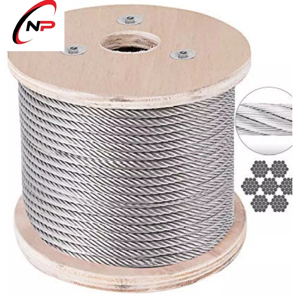 30 Mét cáp INOX 304 3mm chống rỉ sét,ăn mòn cực tốt.Làm dây phơi quần áo,trang trí nhà cửa....kimkhinhatphat