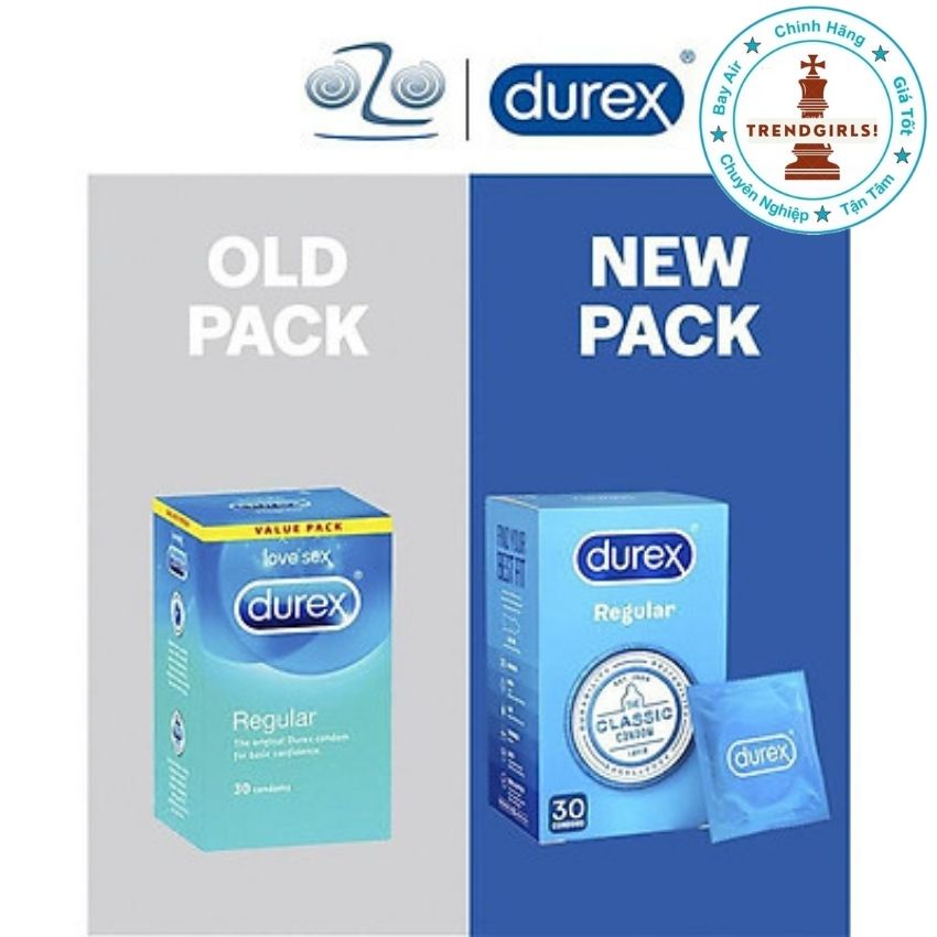 Bao cao su DUREX LOVE SEX REGULAR hộp 30 cái của úc với cảm giác chân thực siêu mỏng tự nhiên