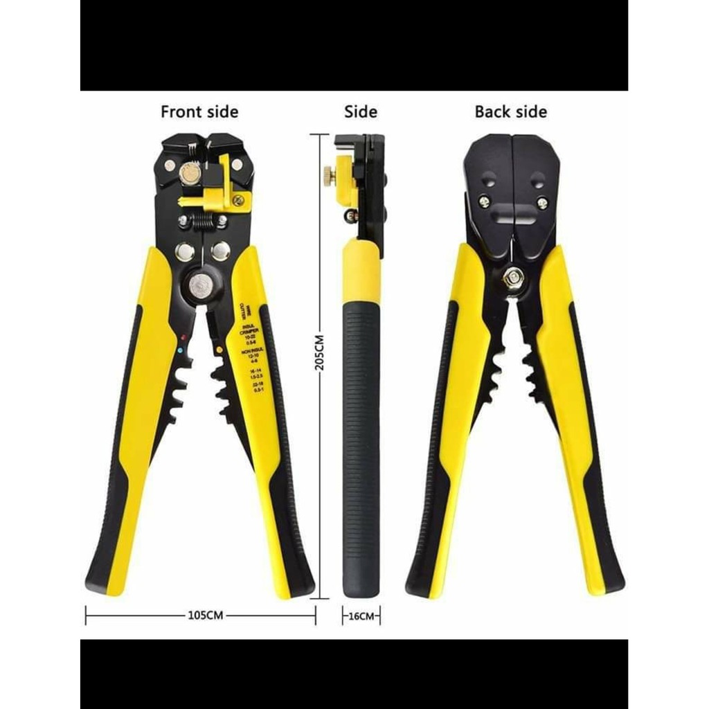 Kìm tuốt dây điện đa năng tuốt dây cáp và bấm cos đa năng tuốt từ phi 0.2 - 6mm