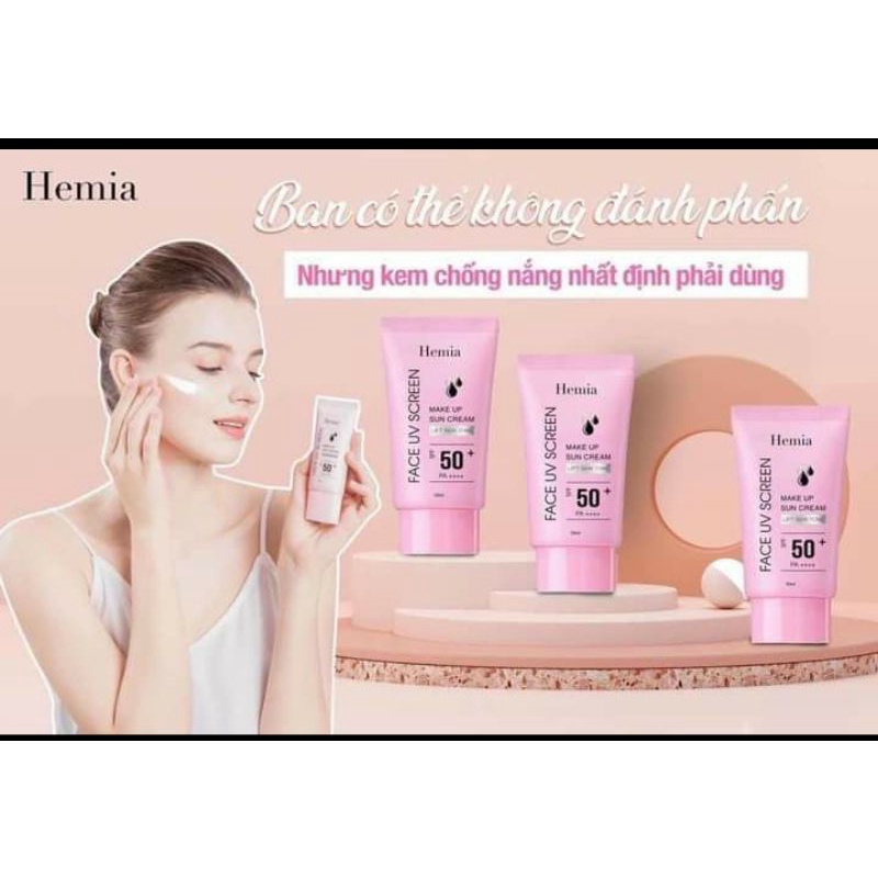 Kem chống nắng Hemia dành cho mặt( Hemia Hàn Quốc ) Hemia MaKe Up Sun Cream