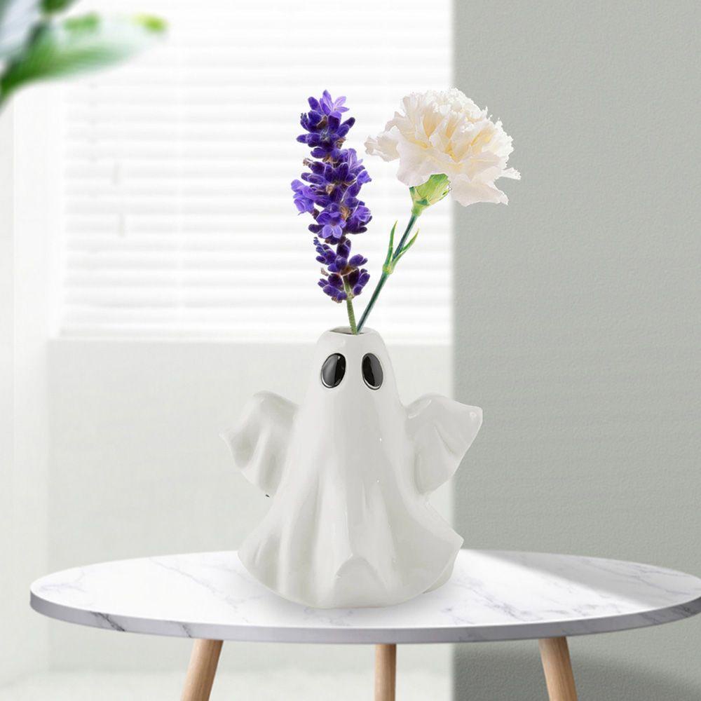 Chậu Hoa Resin Hình Ma Trang Trí Phòng Khách / Để Bàn