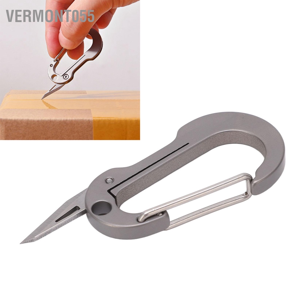 Vermont055 Mini Keychain Dao Hợp kim Titan Di động Đa chức năng Carabiner Gói Mở