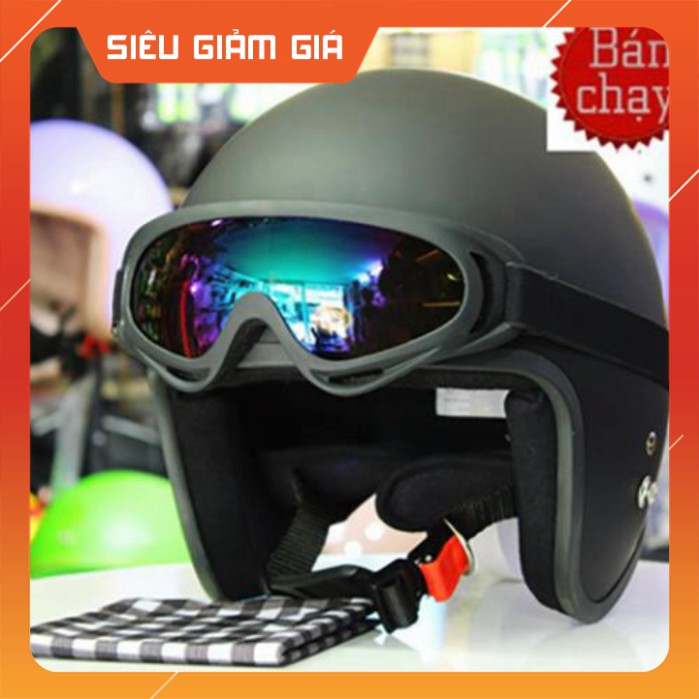 KHO SG-   Kính UV400 gắn mũ bảo hiểm 3/4, cào cào siêu đẹp