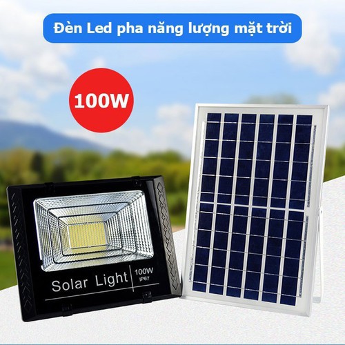 Đèn năng lượng mặt trời tấm pin rời.Công suất : 100W.