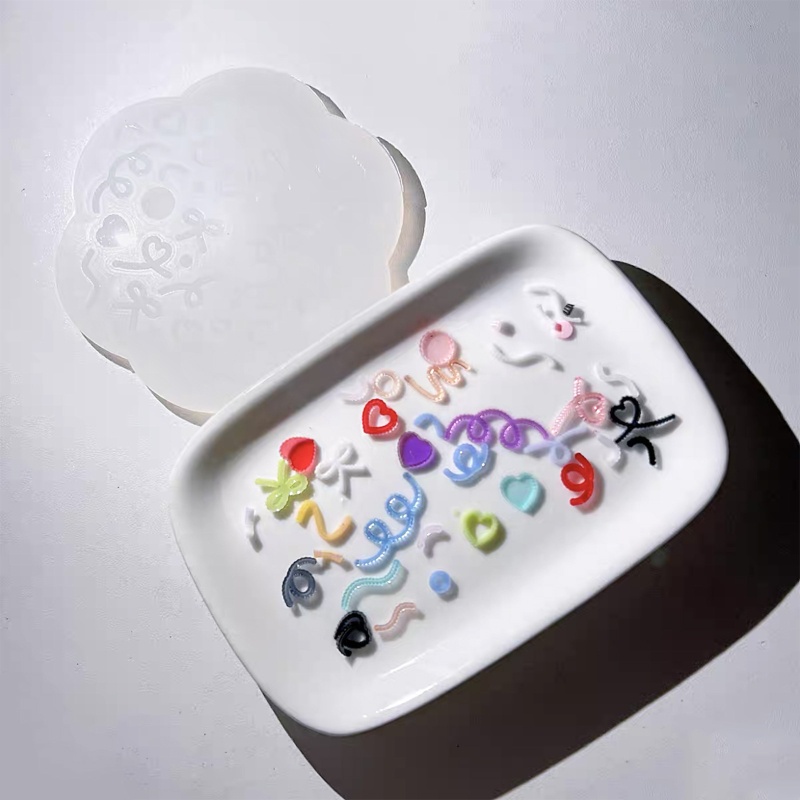 Khuôn Silicone Làm Móc Khóa Bằng Resin Epoxy Pha Lê Cát Chảy Nghệ Thuật