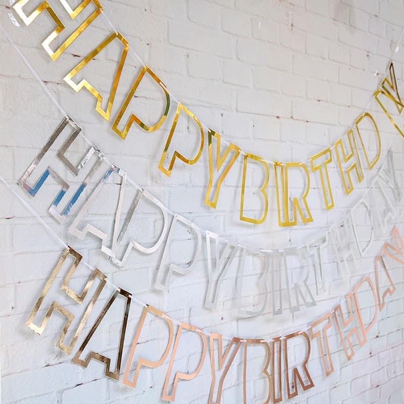 Dây chữ Happy Birthday - Happy FULLMONTH-Happy Anniversary- phụ kiện sinh nhật LyNaShop