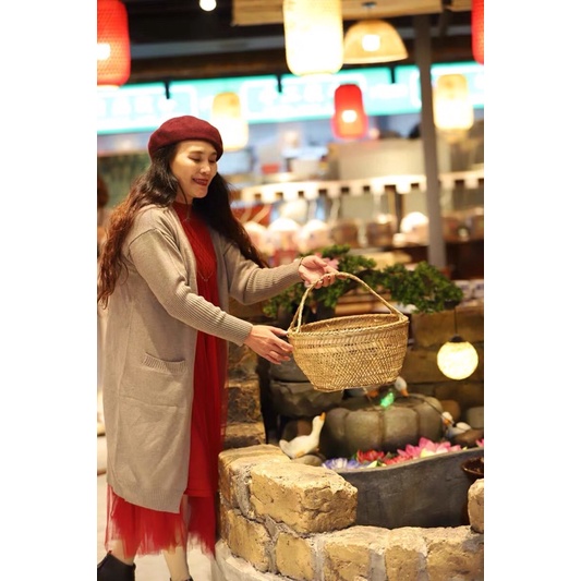(ORDER.buiny) Áo len Cardigan dáng dài cao cấp có túi. | BigBuy360 - bigbuy360.vn